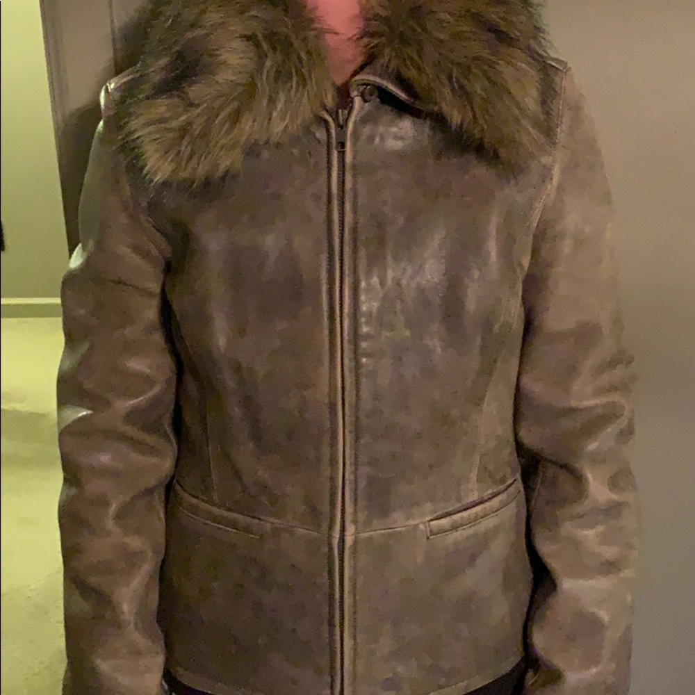 Halogen Leather Jacket